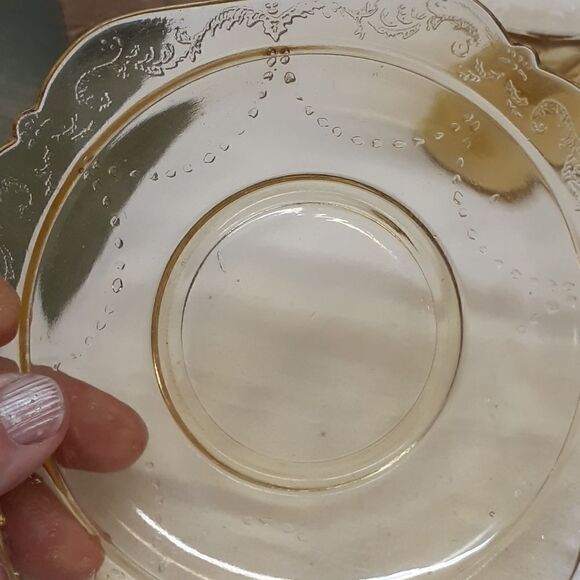 7 PC bundle vtg yellow Federal depression glass-Madrid &Normandie patterns - Picture 2 of 14